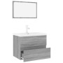 Badezimmermöbel-Set aus grauem Sonoma-Sperrholz von vidaXL, Badezimmermöbel - Ref: Foro24-3152877, Preis: 229,99 €, Rabatt: %