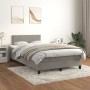 Cama box spring con colchón terciopelo gris claro 120x200 cm de vidaXL, Camas y somieres - Ref: Foro24-3141173, Precio: 373,9...