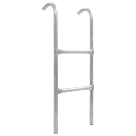 Escalera de cama elástica de 2 peldaños acero plateado 72 cm de vidaXL, Accesorios para camas elásticas - Ref: Foro24-92408, ...