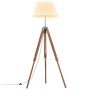 Braune und weiße Stativlampe aus massivem Teakholz, 141 cm von vidaXL, Lampen - Ref: Foro24-288077, Preis: 95,53 €, Rabatt: %