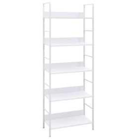 5-level white engineered wood shelf 60x27.6x158.5 cm by vidaXL, Bookcases and shelves - Ref: Foro24-288228, Price: 82,86 €, D...