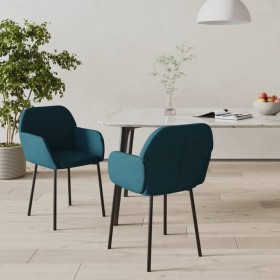 Esszimmerstühle 2 Einheiten aus blauem Samt von vidaXL, Essstühle - Ref: Foro24-344700, Preis: 94,90 €, Rabatt: %