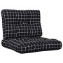 Kissen für Palettensofa 2 Stück schwarz karierter Stoff von vidaXL, Kissen für Stühle und Sofas - Ref: Foro24-360661, Preis: ...