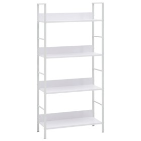 4-stufiges Regal aus weißem Holzwerkstoff, 60 x 27,6 x 124,5 cm von vidaXL, Bücherregale und Regale - Ref: Foro24-288224, Pre...