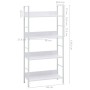 4-tier white engineered wood shelf 60x27.6x124.5 cm by vidaXL, Bookcases and shelves - Ref: Foro24-288224, Price: 70,85 €, Di...