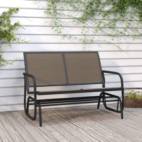 Steel and brown textilene garden rocking bench 120.5x76x86.5 cm by vidaXL, Garden rockers - Ref: Foro24-362709, Price: 116,29...