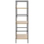 3-stufiges Regal aus technischem Eichenholz, 60 x 27,6 x 90,5 cm von vidaXL, Bücherregale und Regale - Ref: Foro24-288219, Pr...