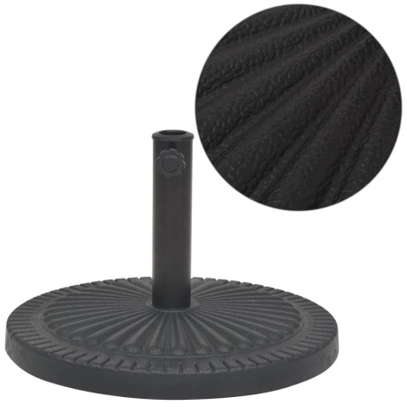 Black round resin parasol base 29 kg by vidaXL, Umbrella bases - Ref: Foro24-43658, Price: 85,53 €, Discount: %