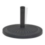 Black round resin parasol base 29 kg by vidaXL, Umbrella bases - Ref: Foro24-43658, Price: 85,53 €, Discount: %