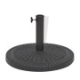 Black round resin parasol base 29 kg by vidaXL, Umbrella bases - Ref: Foro24-43658, Price: 85,53 €, Discount: %