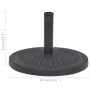 Black round resin parasol base 29 kg by vidaXL, Umbrella bases - Ref: Foro24-43658, Price: 85,53 €, Discount: %