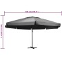 Garden umbrella with anthracite gray aluminum pole 600 cm by vidaXL, Umbrellas - Ref: Foro24-47372, Price: 295,99 €, Discount: %