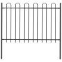 Garden fence with black steel hoop tips 1.7 m by vidaXL, fence panels - Ref: Foro24-144931, Price: 91,08 €, Discount: %