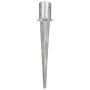 Ground spikes 6 units silver galvanized steel 10x76 cm by vidaXL, Spikes for anchoring in the ground - Ref: Foro24-145432, Pr...