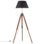 Lámpara de trípode madera maciza de teca marrón y negro 141 cm de vidaXL, Lámparas - Ref: Foro24-288079, Precio: 94,88 €, Des...