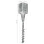 Ground spikes 2 units silver galvanized steel 9x9x56 cm by vidaXL, Spikes for anchoring in the ground - Ref: Foro24-145439, P...