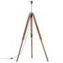 Brown and black solid teak wood tripod lamp 141 cm by vidaXL, Lamps - Ref: Foro24-288079, Price: 94,88 €, Discount: %