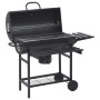 Fassgrillräder und Regale aus schwarzem Stahl 115x85x95 cm von vidaXL, Grillen - Ref: Foro24-313636, Preis: 162,38 €, Rabatt: %