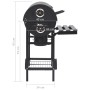 Parrilla de barril ruedas y estantes acero negro 115x85x95 cm de vidaXL, Barbacoas - Ref: Foro24-313636, Precio: 162,38 €, De...