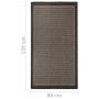 Dunkelbrauner flachgewebter Outdoor-Teppich 80x150 cm von vidaXL, Teppiche - Ref: Foro24-340841, Preis: 25,20 €, Rabatt: %