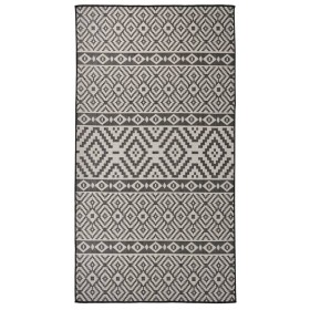 Black striped flat weave outdoor rug 80x150 cm by vidaXL, Rugs - Ref: Foro24-340848, Price: 26,99 €, Discount: %