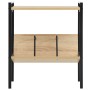 2-tier black and oak chipboard shelving unit 52x28x59 cm by vidaXL, Bookcases and shelves - Ref: Foro24-288231, Price: 38,57 ...