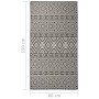 Black striped flat weave outdoor rug 80x150 cm by vidaXL, Rugs - Ref: Foro24-340848, Price: 26,67 €, Discount: %