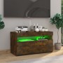 TV cabinet with LED lights smoked oak 75x35x40 cm by vidaXL, TV Furniture - Ref: Foro24-815123, Price: 64,03 €, Discount: %