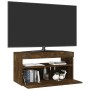 TV cabinet with LED lights smoked oak 75x35x40 cm by vidaXL, TV Furniture - Ref: Foro24-815123, Price: 64,03 €, Discount: %