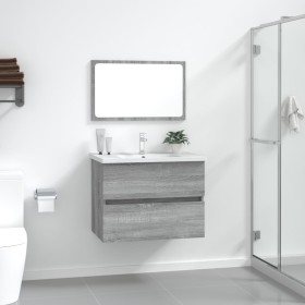 Bathroom furniture set 2 pieces sonoma gray plywood by vidaXL, Bathroom furniture - Ref: Foro24-815736, Price: 73,63 €, Disco...