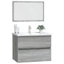 Set de muebles de baño 2 pzas madera contrachapada gris sonoma de vidaXL, Muebles de baño - Ref: Foro24-815736, Precio: 73,63...