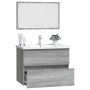 Set de muebles de baño 2 pzas madera contrachapada gris sonoma de vidaXL, Muebles de baño - Ref: Foro24-815736, Precio: 73,63...