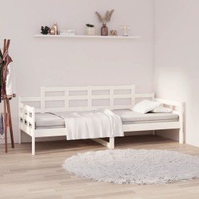 Solid white pine wood sofa bed 90x200 cm by vidaXL, Beds and slatted bases - Ref: Foro24-820328, Price: 112,19 €, Discount: %