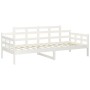 Sofá cama madera maciza de pino blanco 90x200 cm de vidaXL, Camas y somieres - Ref: Foro24-820328, Precio: 112,09 €, Descuent...