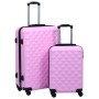 Set of 2 pink hardshell suitcases with wheels made of ABS. by vidaXL, Suitcases - Ref: Foro24-92429, Price: 123,90 €, Discoun...