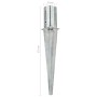 Ground spikes 6 units silver galvanized steel 8x61 cm by vidaXL, Spikes for anchoring in the ground - Ref: Foro24-145430, Pri...