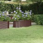 Jardinera acero con recubrimiento en polvo marrón 114x40x36 cm de vidaXL, Maceteros y jardineras - Ref: Foro24-318865, Precio...