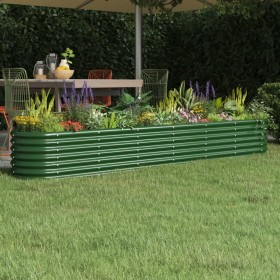 Green powder coated steel flower bed planter 260x40x36 cm by vidaXL, Pots and planters - Ref: Foro24-318878, Price: 60,27 €, ...