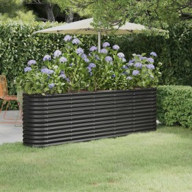 Steel flower bed anthracite powder coated 224x40x68 cm by vidaXL, Pots and planters - Ref: Foro24-318901, Price: 93,99 €, Dis...