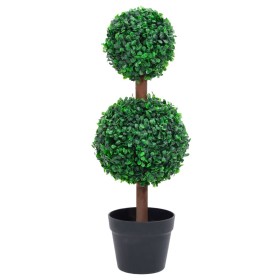 Ball-shaped artificial boxwood plant with green pot 60 cm by vidaXL, artificial flora - Ref: Foro24-336510, Price: 38,85 €, D...