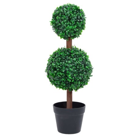 Ball-shaped artificial boxwood plant with green pot 60 cm by vidaXL, artificial flora - Ref: Foro24-336510, Price: 38,85 €, D...