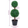 Ball-shaped artificial boxwood plant with green pot 60 cm by vidaXL, artificial flora - Ref: Foro24-336510, Price: 38,85 €, D...