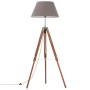 Brown and gray solid teak wood tripod lamp 141 cm by vidaXL, Lamps - Ref: Foro24-288078, Price: 95,41 €, Discount: %