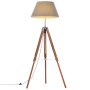 Brown and gray solid teak wood tripod lamp 141 cm by vidaXL, Lamps - Ref: Foro24-288078, Price: 95,41 €, Discount: %