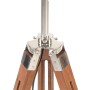 Brown and gray solid teak wood tripod lamp 141 cm by vidaXL, Lamps - Ref: Foro24-288078, Price: 95,41 €, Discount: %