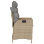 Sillones reclinables jardín y cojines beige mix 2 uds ratán PE de vidaXL, Sillas de jardín - Ref: Foro24-365269, Precio: 247,...