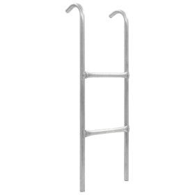 Escalera de cama elástica de 2 peldaños acero plateado 102,6 cm de vidaXL, Accesorios para camas elásticas - Ref: Foro24-9240...