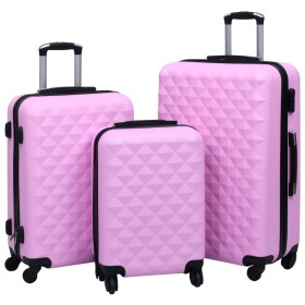 Pink ABS 3-piece hard suitcase set by vidaXL, Suitcases - Ref: Foro24-92414, Price: 158,81 €, Discount: %