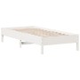 Solid white pine wood bed frame 90x200 cm by vidaXL, Beds and slatted bases - Ref: Foro24-842711, Price: 78,98 €, Discount: %