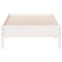 Solid white pine wood bed frame 90x200 cm by vidaXL, Beds and slatted bases - Ref: Foro24-842711, Price: 78,98 €, Discount: %